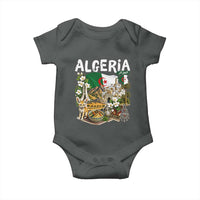 Algeria Algerian Culture and Landmarks Collage Graphic Baby Onesie Proud Fennec Fox Heritage and Arabic Calligraphy