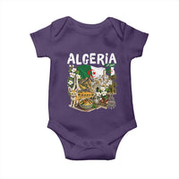Algeria Algerian Culture and Landmarks Collage Graphic Baby Onesie Proud Fennec Fox Heritage and Arabic Calligraphy