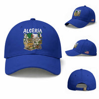 Algeria Algerian Culture and Landmarks Collage Graphic Baseball Cap Proud Fennec Fox Heritage and Arabic Calligraphy