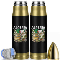Algeria Algerian Culture and Landmarks Collage Graphic Bullet Tumbler Proud Fennec Fox Heritage and Arabic Calligraphy
