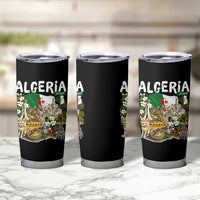 Algeria Algerian Culture and Landmarks Collage Graphic Tumbler Cup Proud Fennec Fox Heritage and Arabic Calligraphy