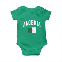 Classic Algeria Varsity Athletic Style Baby Onesie Proud Patriotic Algerian Flag