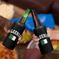 Classic Algeria Varsity Athletic Style 4 in 1 Can Cooler Tumbler Proud Patriotic Algerian Flag