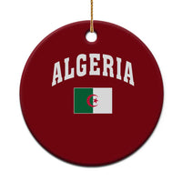 Classic Algeria Varsity Athletic Style Ceramic Ornament Proud Patriotic Algerian Flag