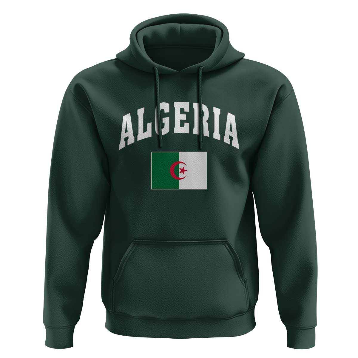 Classic Algeria Varsity Athletic Style Hoodie Proud Patriotic Algerian Flag