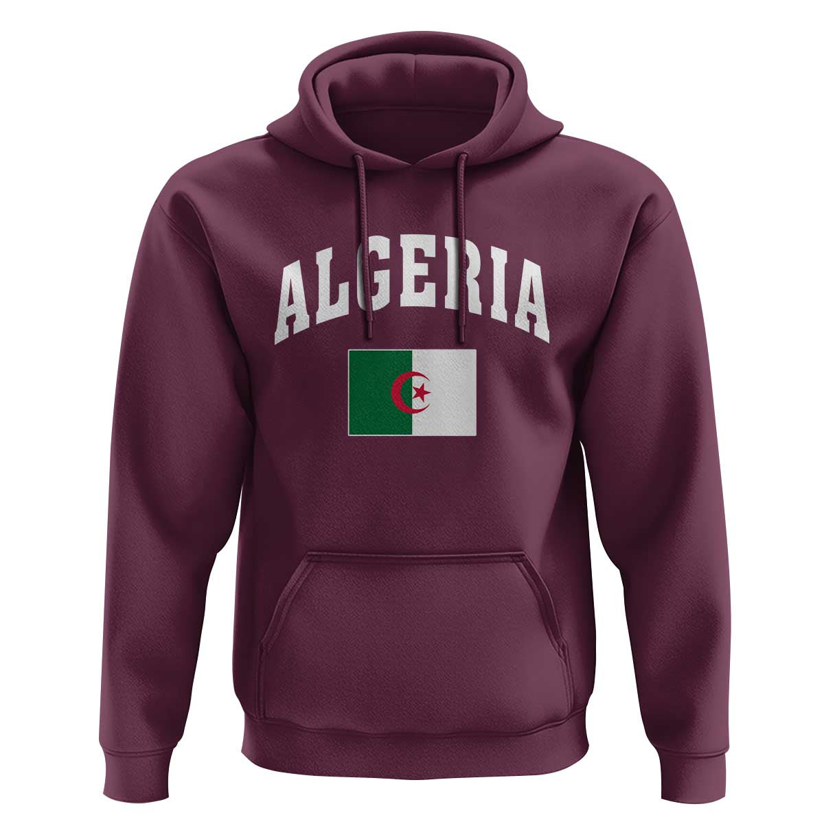 Classic Algeria Varsity Athletic Style Hoodie Proud Patriotic Algerian Flag