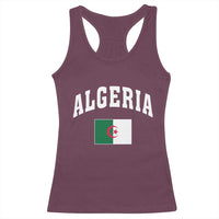 Classic Algeria Varsity Athletic Style Racerback Tank Top Proud Patriotic Algerian Flag