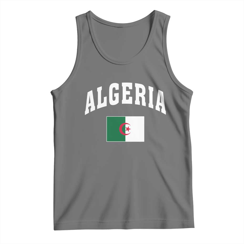 Classic Algeria Varsity Athletic Style Tank Top Proud Patriotic Algerian Flag