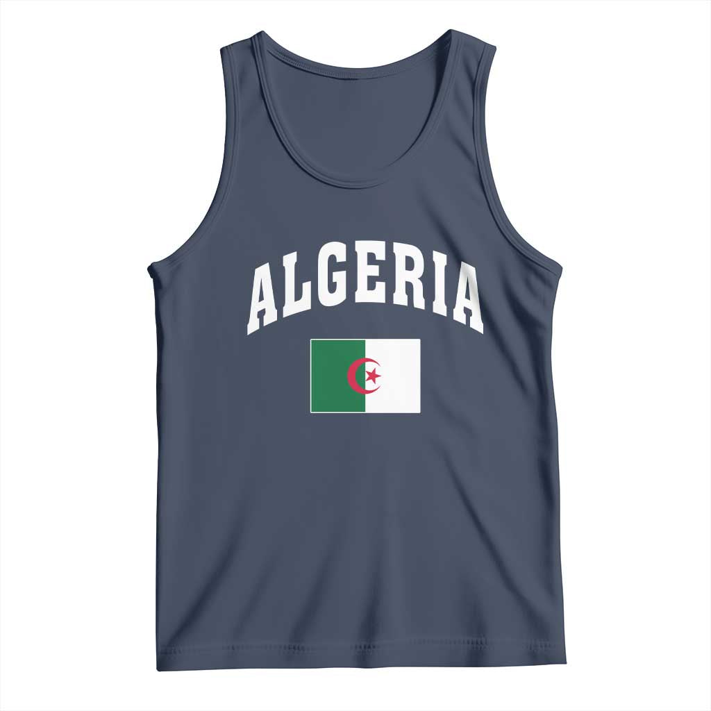 Classic Algeria Varsity Athletic Style Tank Top Proud Patriotic Algerian Flag