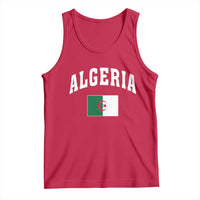 Classic Algeria Varsity Athletic Style Tank Top Proud Patriotic Algerian Flag