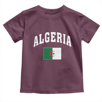 Classic Algeria Varsity Athletic Style Toddler T Shirt Proud Patriotic Algerian Flag