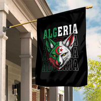 Algerian Fennec Fox Face Algeria National Flag Graphic Garden Flag Proud North African Desert Animal