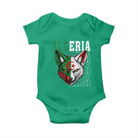 Algerian Fennec Fox Face Algeria National Flag Graphic Baby Onesie Proud North African Desert Animal