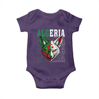 Algerian Fennec Fox Face Algeria National Flag Graphic Baby Onesie Proud North African Desert Animal