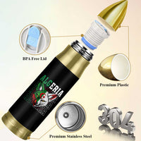 Algerian Fennec Fox Face Algeria National Flag Graphic Bullet Tumbler Proud North African Desert Animal