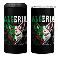 Algerian Fennec Fox Face Algeria National Flag Graphic 4 in 1 Can Cooler Tumbler Proud North African Desert Animal