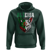 Algerian Fennec Fox Face Algeria National Flag Graphic Hoodie Proud North African Desert Animal