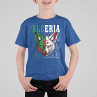 Algerian Fennec Fox Face Algeria National Flag Graphic T Shirt For Kid Proud North African Desert Animal
