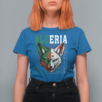 Algerian Fennec Fox Face Algeria National Flag Graphic T Shirt For Women Proud North African Desert Animal