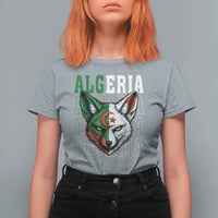 Algerian Fennec Fox Face Algeria National Flag Graphic T Shirt For Women Proud North African Desert Animal