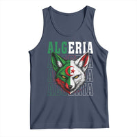 Algerian Fennec Fox Face Algeria National Flag Graphic Tank Top Proud North African Desert Animal