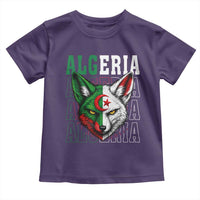 Algerian Fennec Fox Face Algeria National Flag Graphic Toddler T Shirt Proud North African Desert Animal