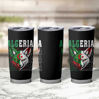 Algerian Fennec Fox Face Algeria National Flag Graphic Tumbler Cup Proud North African Desert Animal