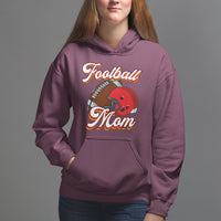 Football Mom Hoodie Women Game Day Sunday Funday Rugby Helmet - Wonder Print Shop