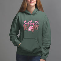 Football Mom Hoodie Leopard Women Game Day Sunday Funday Rugby - Wonder Print Shop