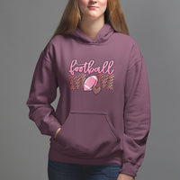 Football Mom Hoodie Leopard Women Game Day Sunday Funday Rugby - Wonder Print Shop