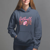 Football Mom Hoodie Leopard Women Game Day Sunday Funday Rugby - Wonder Print Shop