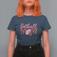 Football Mom T Shirt For Women Leopard Women Game Day Sunday Funday Rugby - Wonder Print Shop
