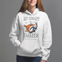 Football Mom Hoodie My Heart Is On That Line Rugby Player - Wonder Print Shop