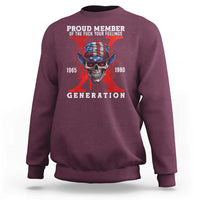 X Generation Skull Sweatshirt Proud Member Of The F Your Feelings Gen X 1965 1980 - Wonder Print Shop