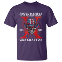 X Generation Skull T Shirt Proud Member Of The F Your Feelings Gen X 1965 1980 - Wonder Print Shop
