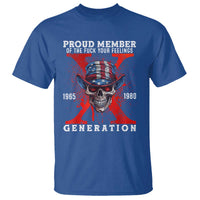 X Generation Skull T Shirt Proud Member Of The F Your Feelings Gen X 1965 1980 - Wonder Print Shop