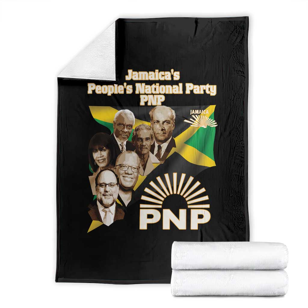 Jamaica People's National Party PNP Supporter Throw Blanket Patriotic Political Leaders Tribute Jamaican Flag - Wonder Print Shop