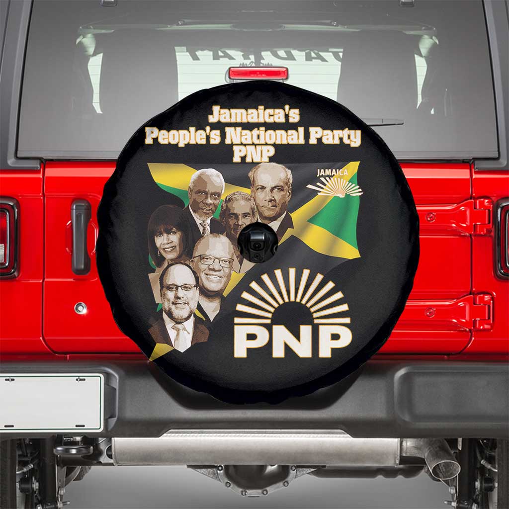 Jamaica People's National Party PNP Supporter Spare Tire Cover Patriotic Political Leaders Tribute Jamaican Flag - Wonder Print Shop