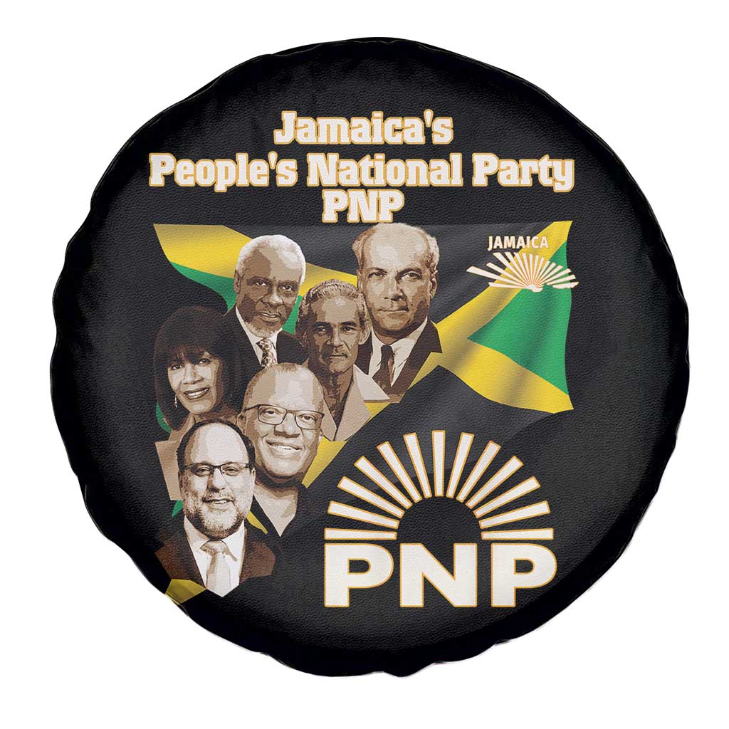 Jamaica People's National Party PNP Supporter Spare Tire Cover Patriotic Political Leaders Tribute Jamaican Flag - Wonder Print Shop