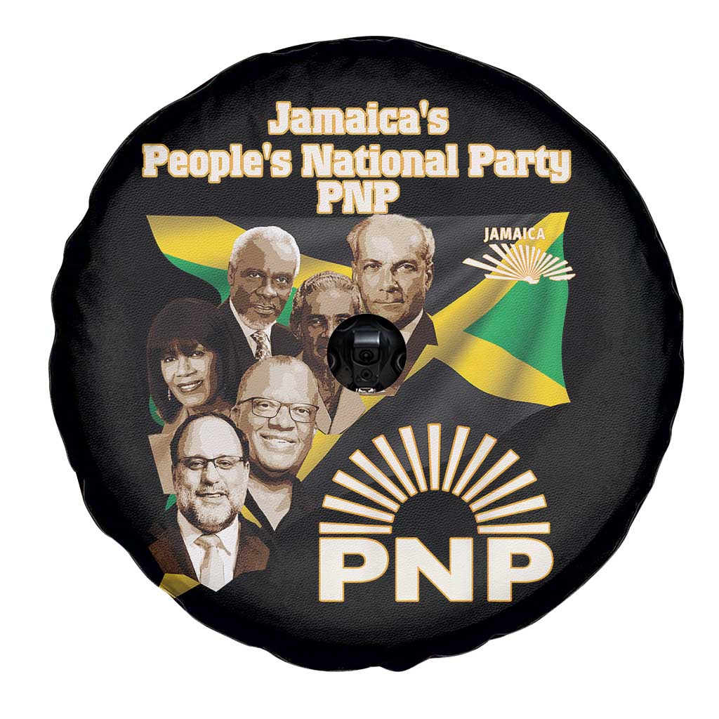 Jamaica People's National Party PNP Supporter Spare Tire Cover Patriotic Political Leaders Tribute Jamaican Flag - Wonder Print Shop