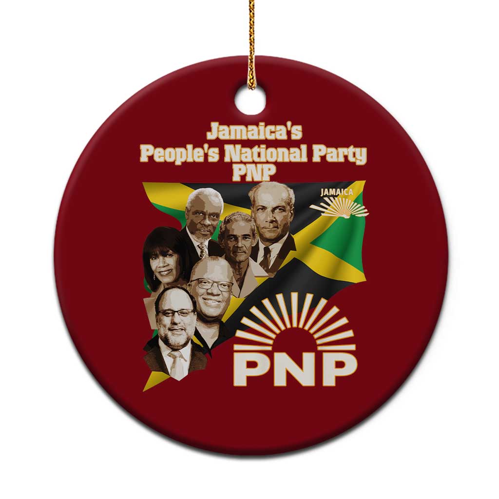 Jamaica People's National Party PNP Supporter Ceramic Ornament Patriotic Political Leaders Tribute Jamaican Flag - Wonder Print Shop