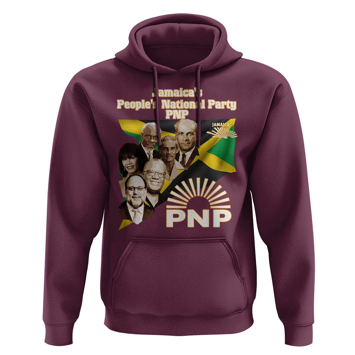 Jamaica People's National Party PNP Supporter Hoodie Patriotic Political Leaders Tribute Jamaican Flag - Wonder Print Shop