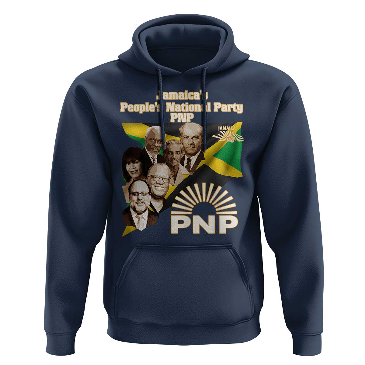 Jamaica People's National Party PNP Supporter Hoodie Patriotic Political Leaders Tribute Jamaican Flag - Wonder Print Shop