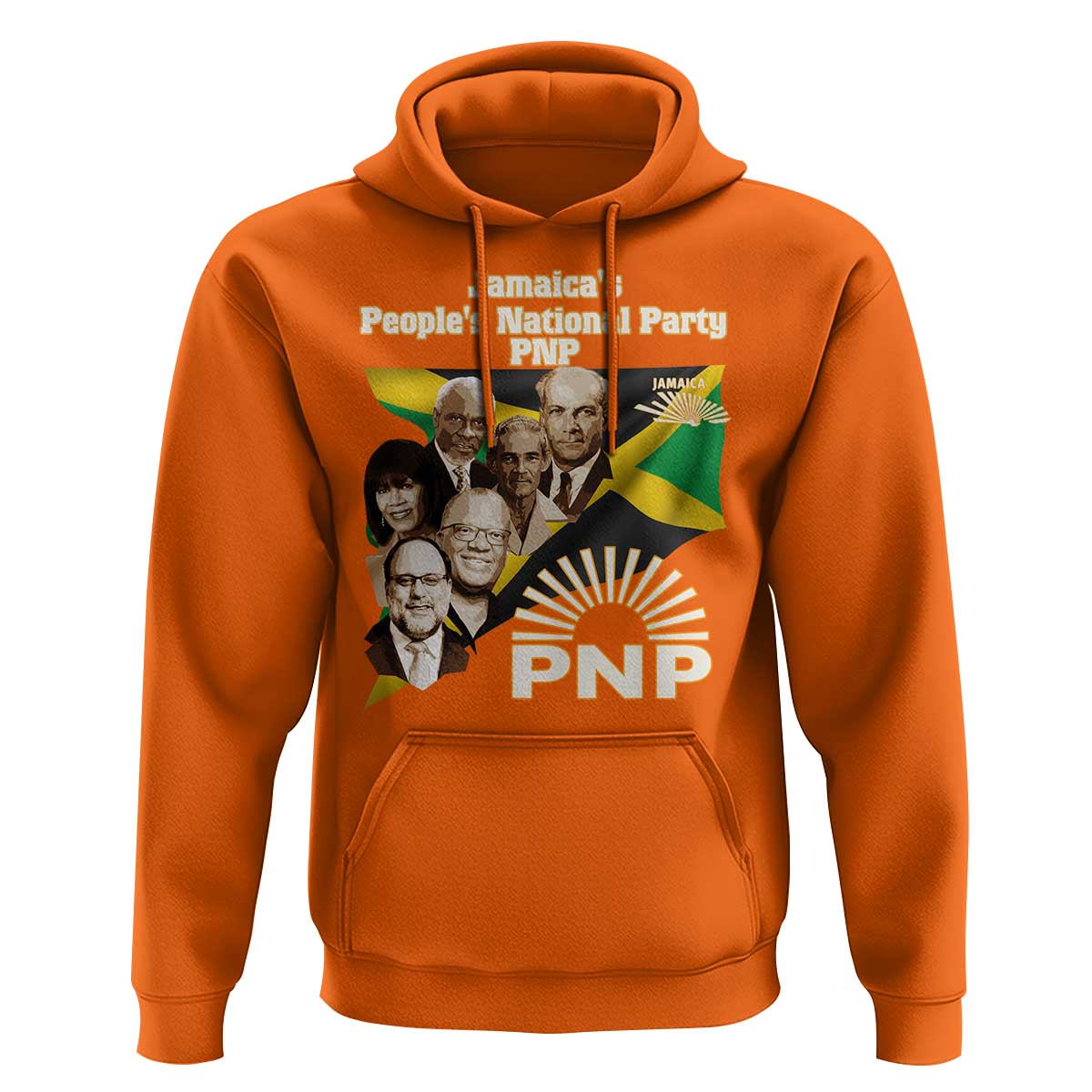 Jamaica People's National Party PNP Supporter Hoodie Patriotic Political Leaders Tribute Jamaican Flag - Wonder Print Shop