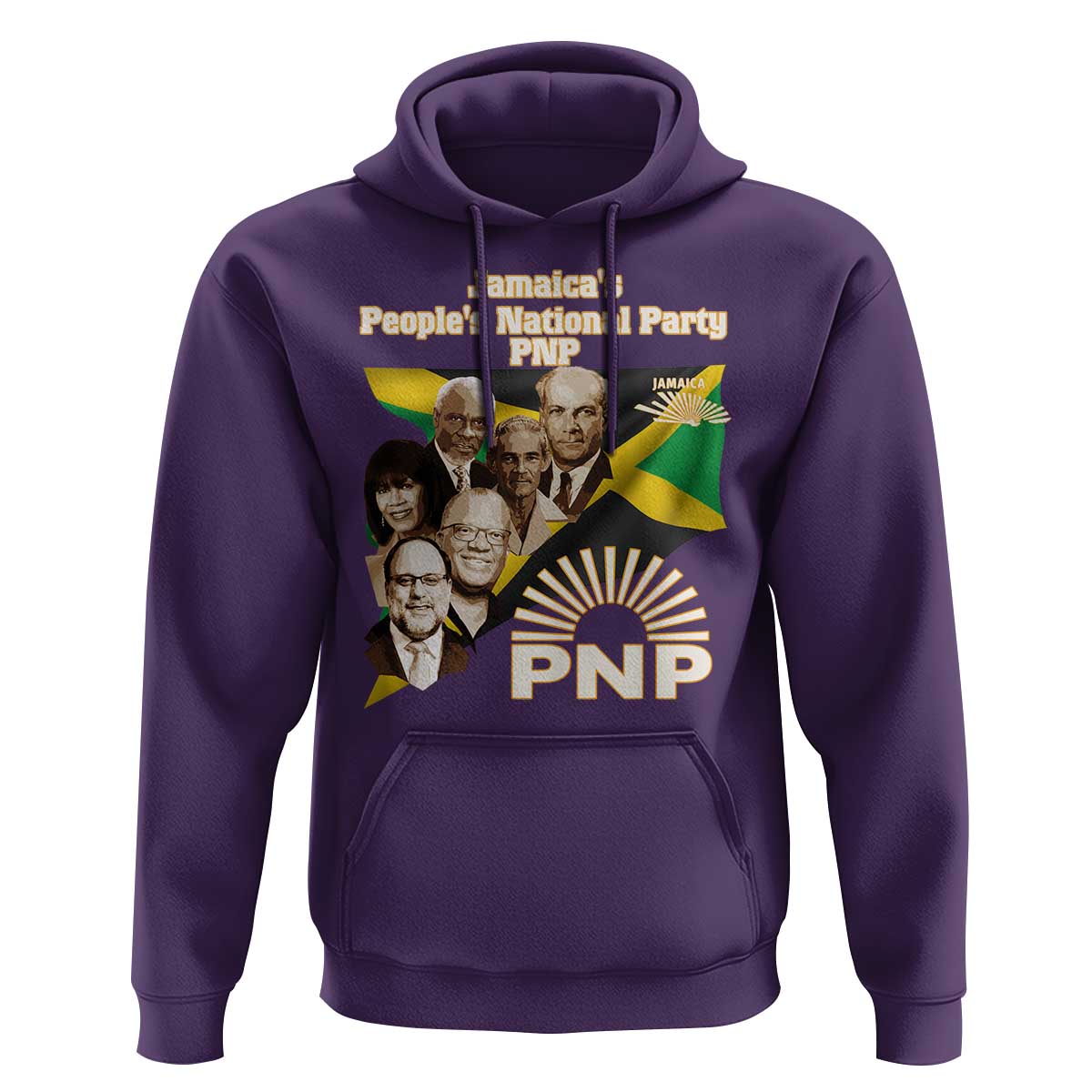 Jamaica People's National Party PNP Supporter Hoodie Patriotic Political Leaders Tribute Jamaican Flag - Wonder Print Shop