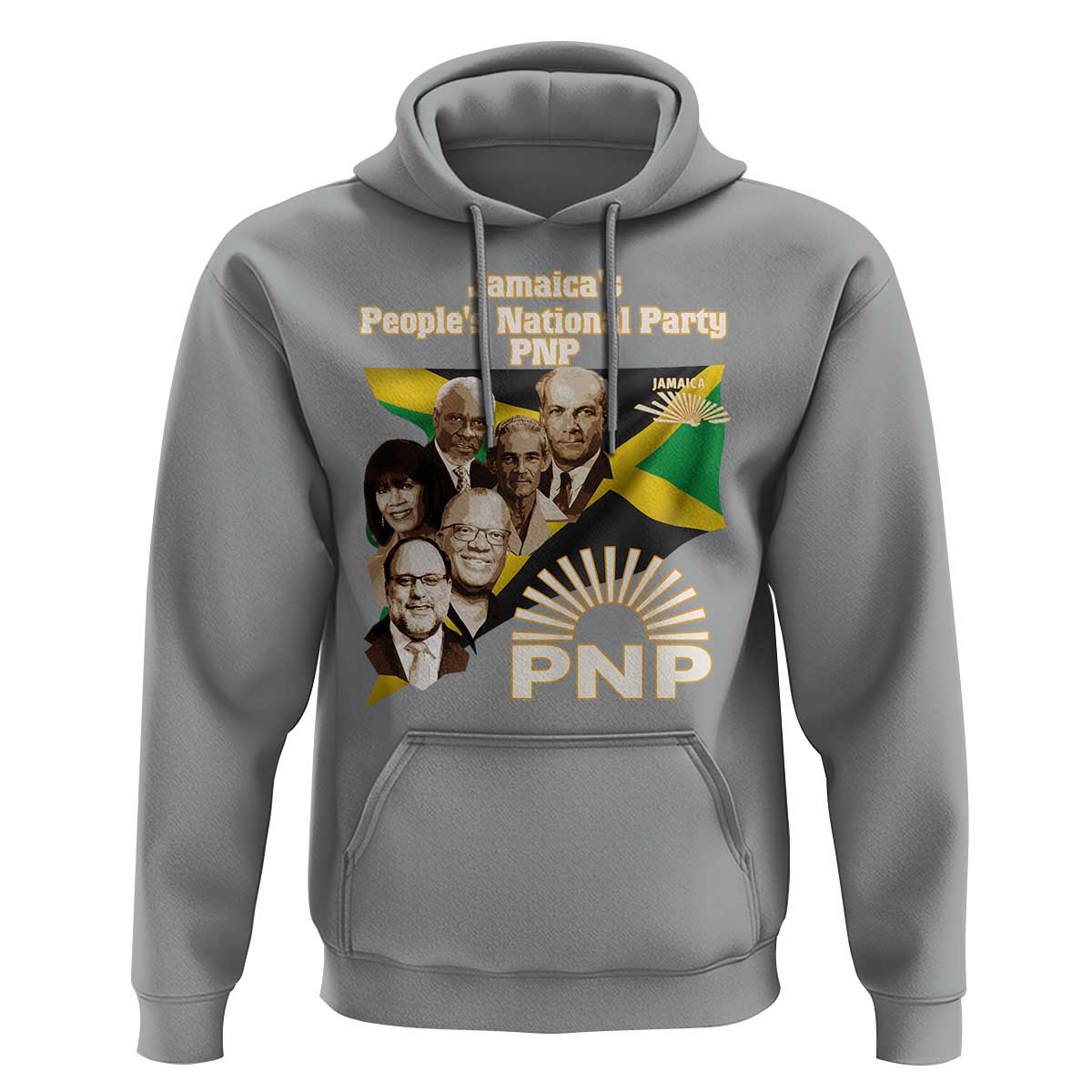 Jamaica People's National Party PNP Supporter Hoodie Patriotic Political Leaders Tribute Jamaican Flag - Wonder Print Shop