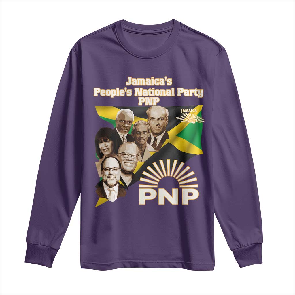 Jamaica People's National Party PNP Supporter Long Sleeve Shirt Patriotic Political Leaders Tribute Jamaican Flag - Wonder Print Shop
