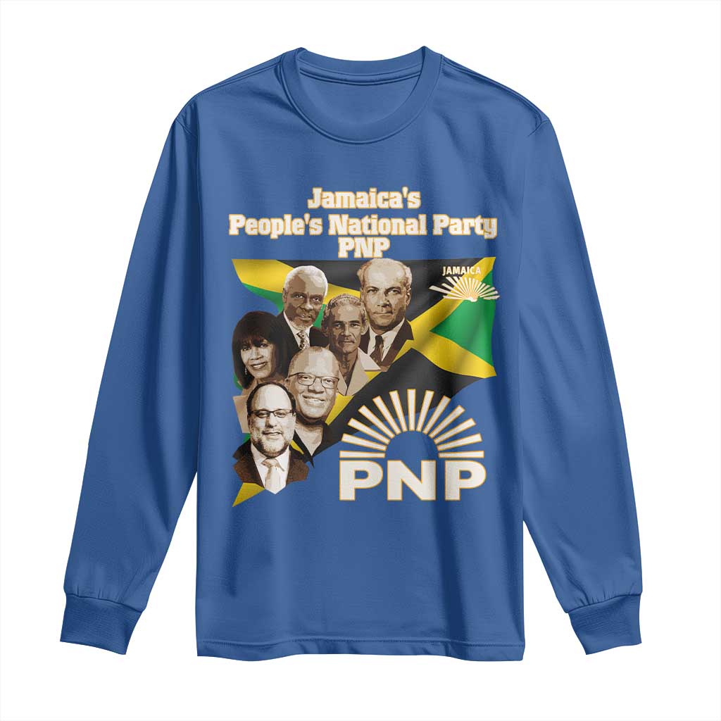 Jamaica People's National Party PNP Supporter Long Sleeve Shirt Patriotic Political Leaders Tribute Jamaican Flag - Wonder Print Shop