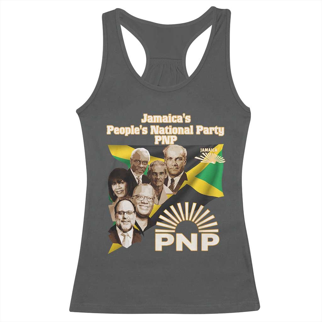 Jamaica People's National Party PNP Supporter Racerback Tank Top Patriotic Political Leaders Tribute Jamaican Flag - Wonder Print Shop