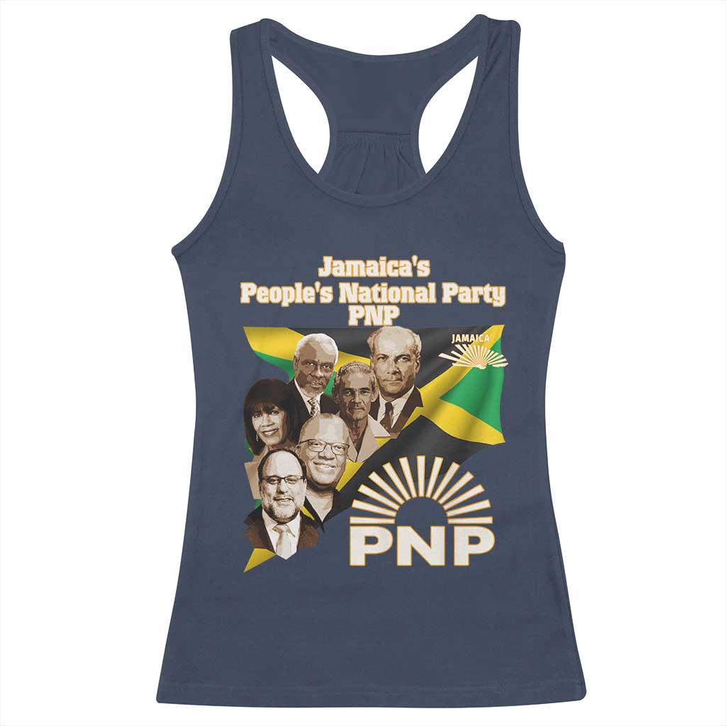 Jamaica People's National Party PNP Supporter Racerback Tank Top Patriotic Political Leaders Tribute Jamaican Flag - Wonder Print Shop